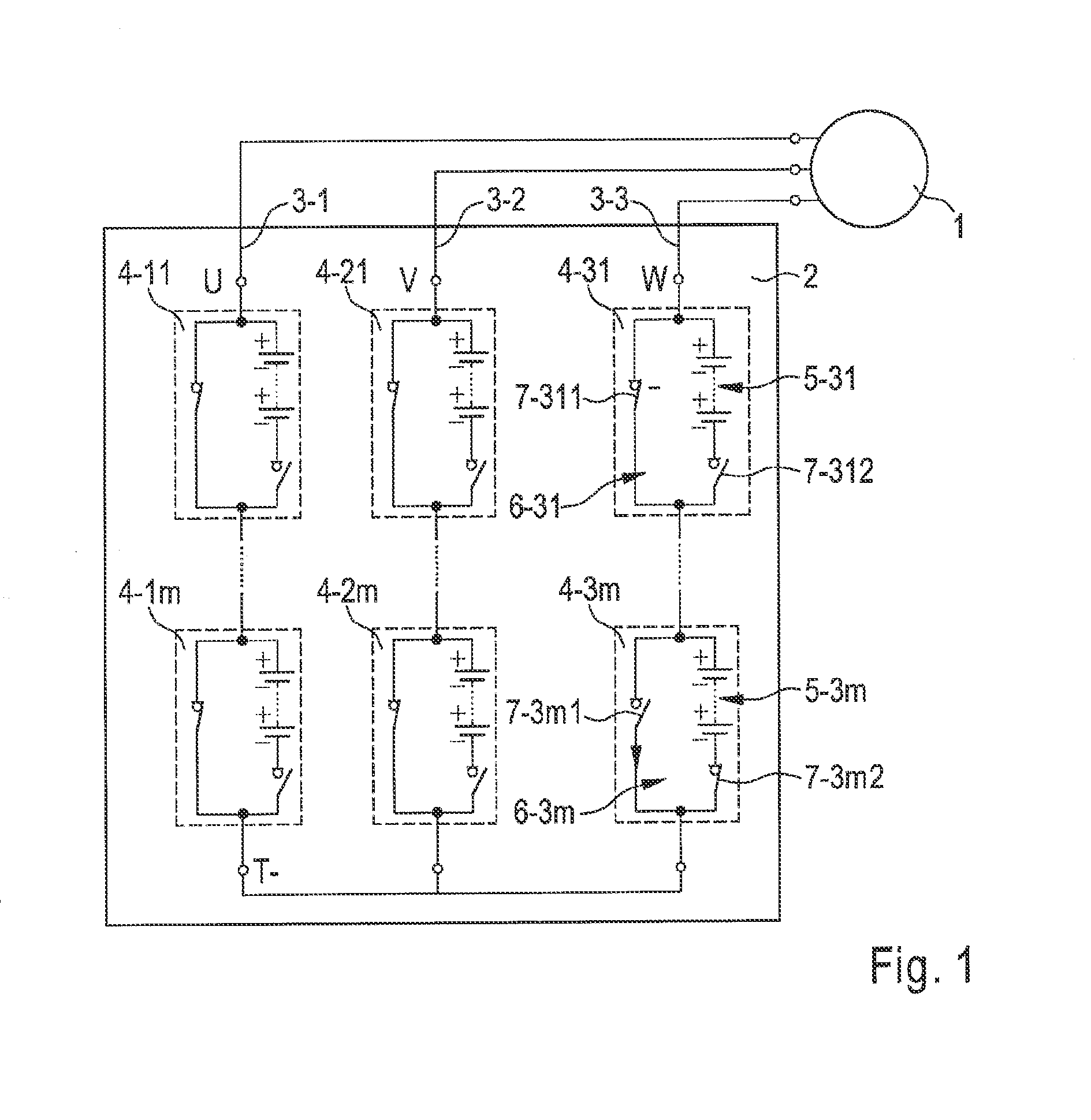 Method for setting a desired output voltage of a power supply branch of a controllable energy store