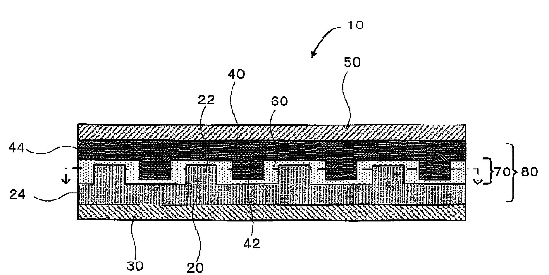 All-solid battery element