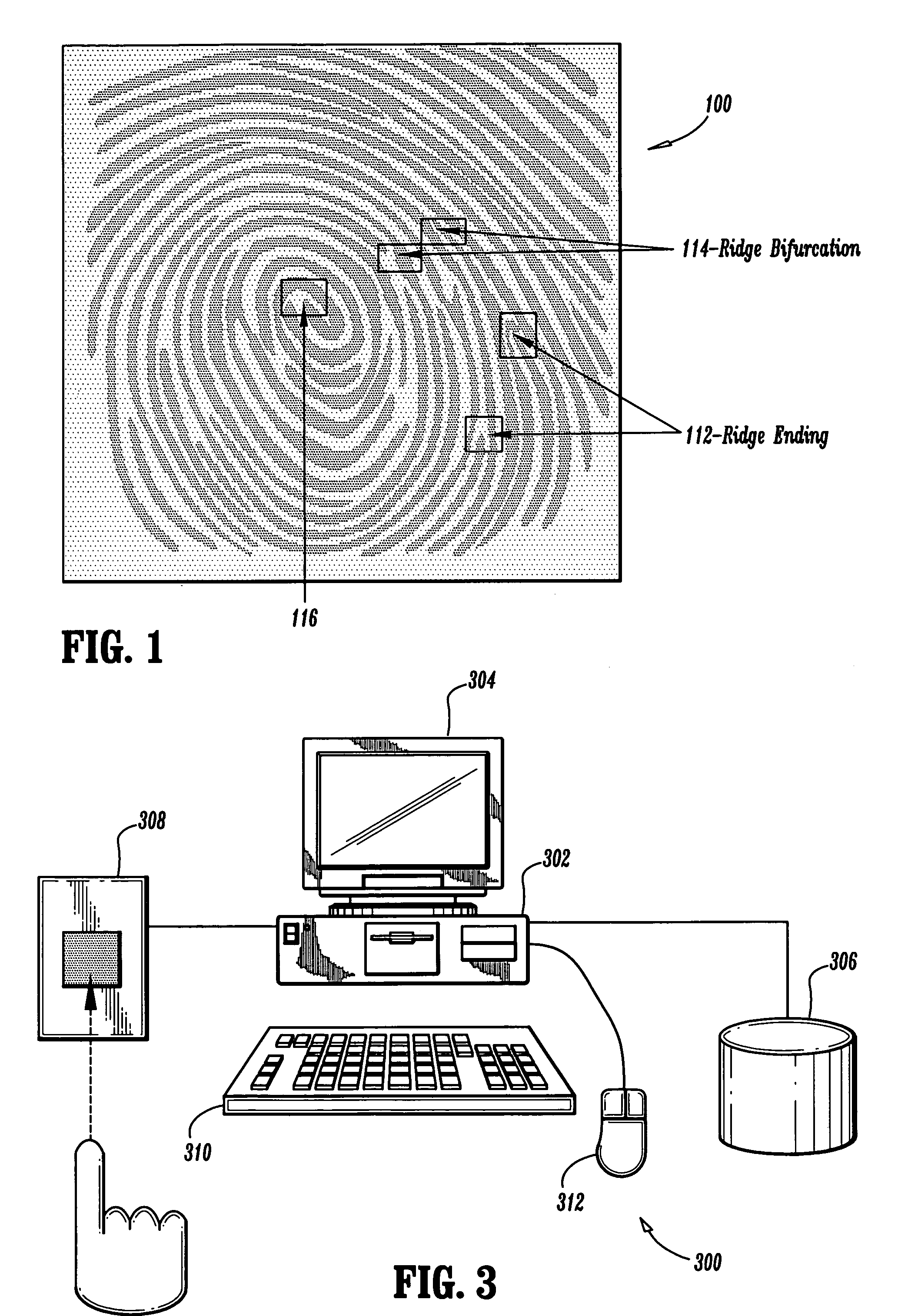 Fingerprint matching using ridge feature maps