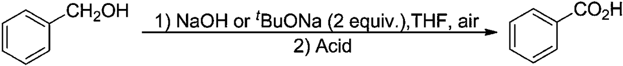 Method for synthesizing benzoic acid compound from benzyl alcohol compound by ultrasonic-assisted oxidation