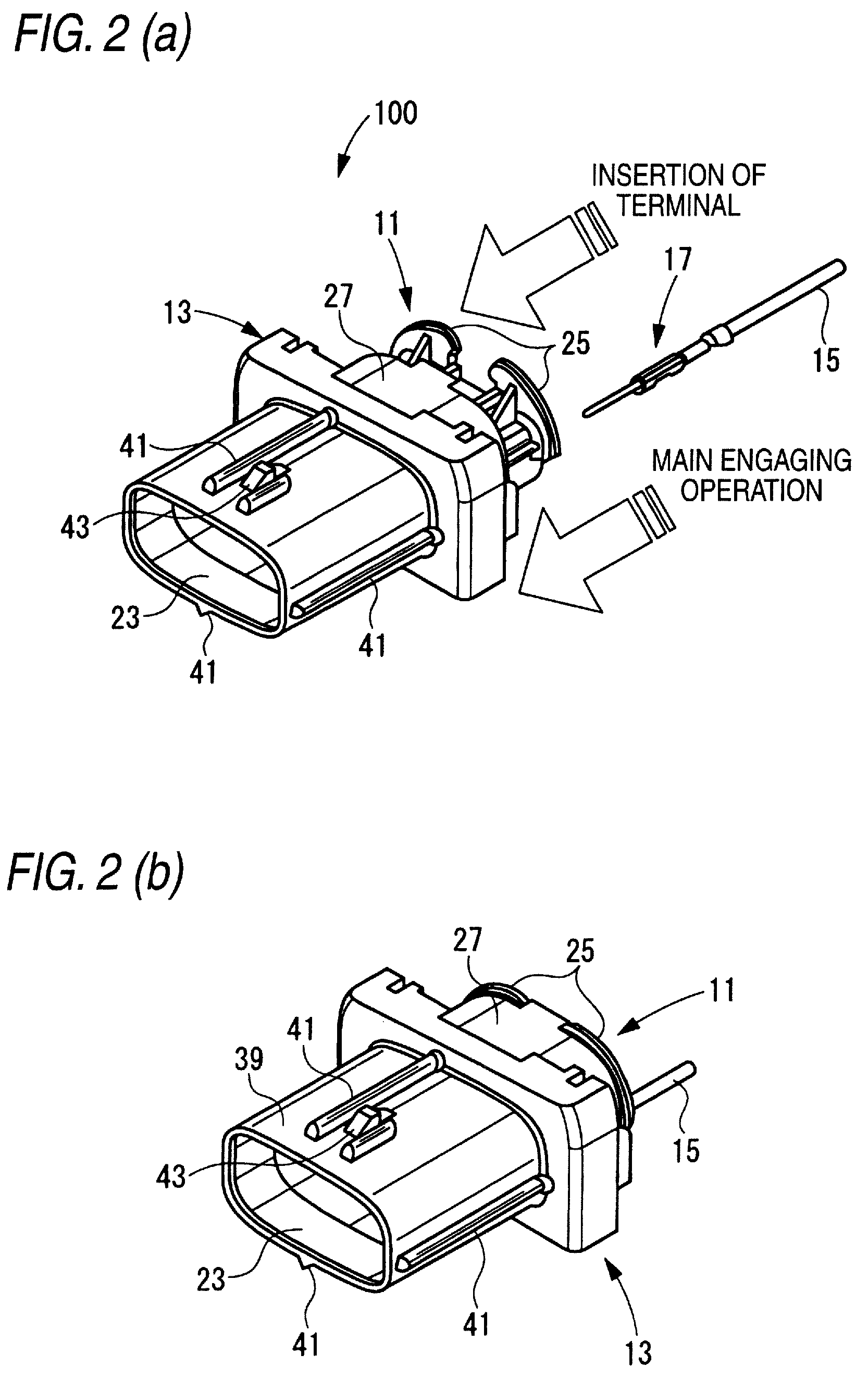 Divided connector for regulating a terminal