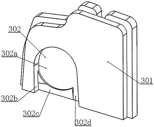 Connecting structure used for assembling five-star foot pedestal and supporting foot