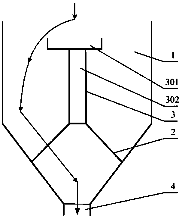 Insert piece of discharge tank in series type blast furnace