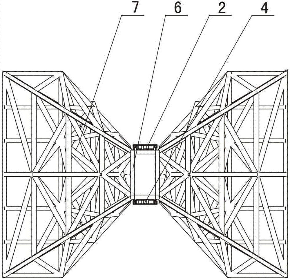 A fall-back stop mechanism for a super-large falling device