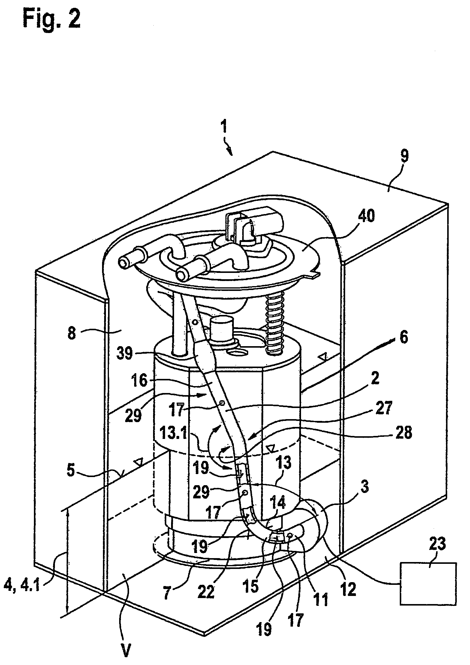 Device for measuring the level of a fluid in a fuel tank of a motor vehicle