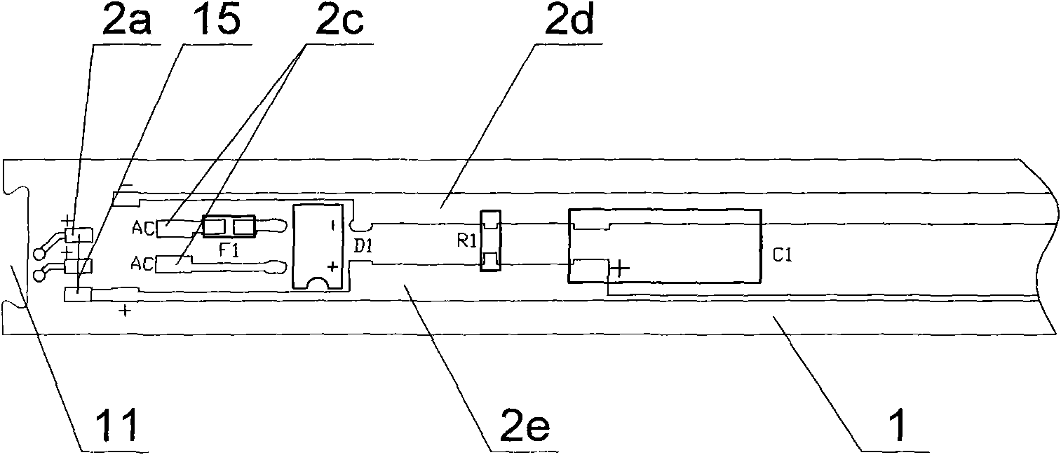 LED lamp circuit board for integrating light source and power supply and manufacture method thereof