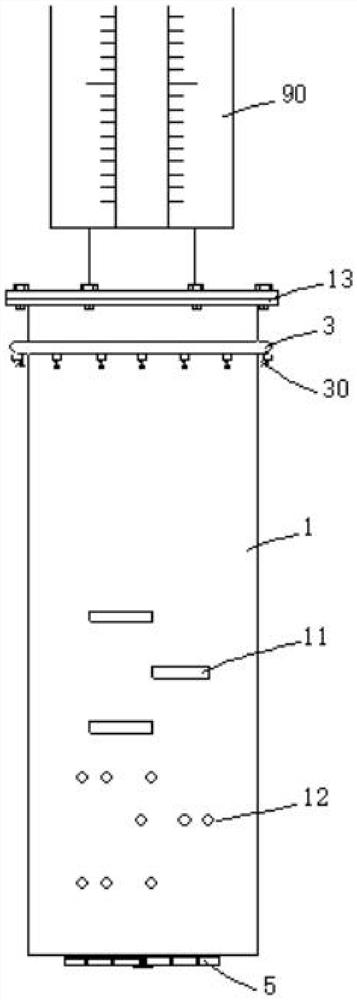 Liquid level meter auxiliary structure suitable for harsh work environment