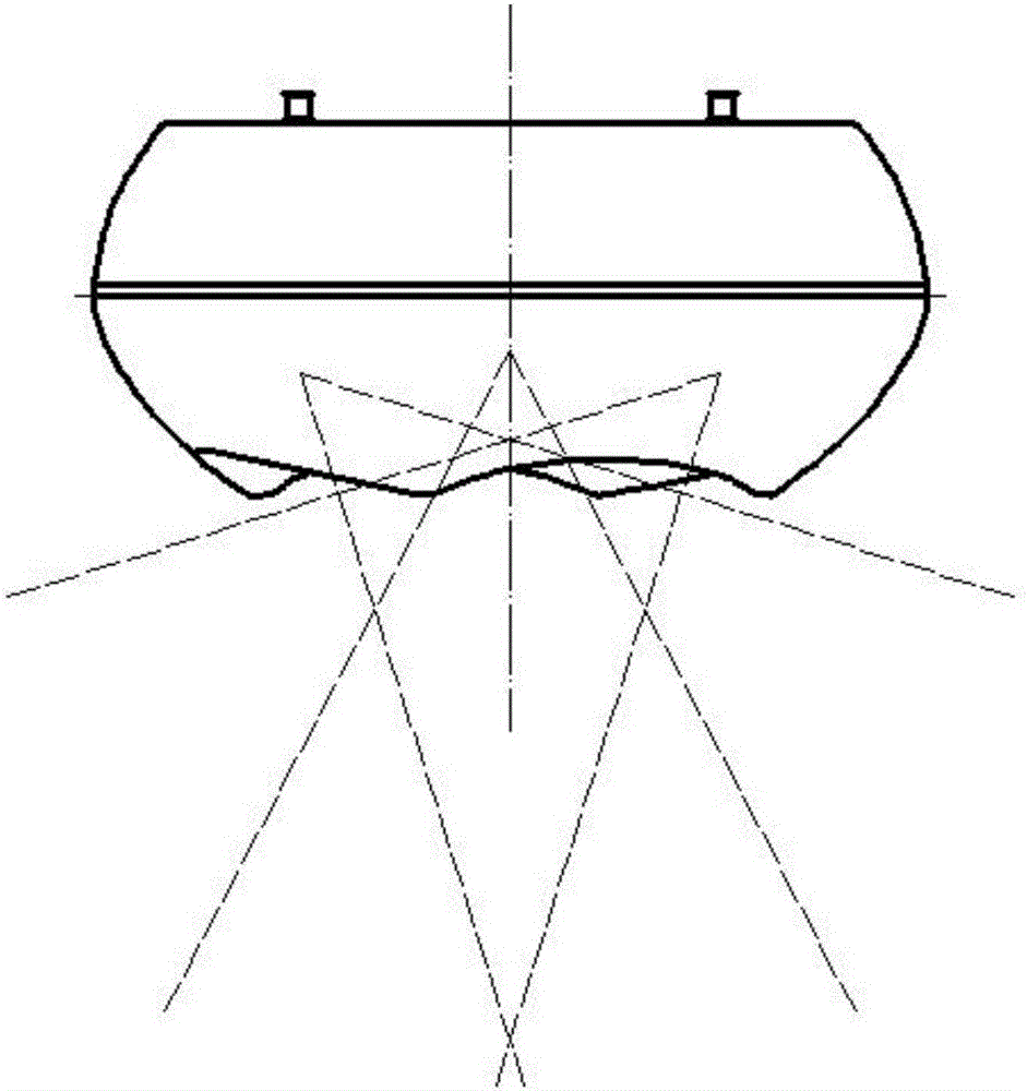 Airborne multi-angle tilted camera