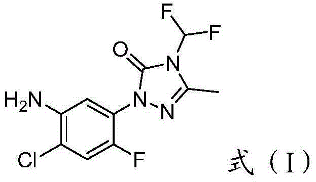 Method for purifying 2-(2-flourine-4-chlorine-5-aminophenyl)-4-difluromethylation-5-methyl-1,2,4-triazole-3-ketone