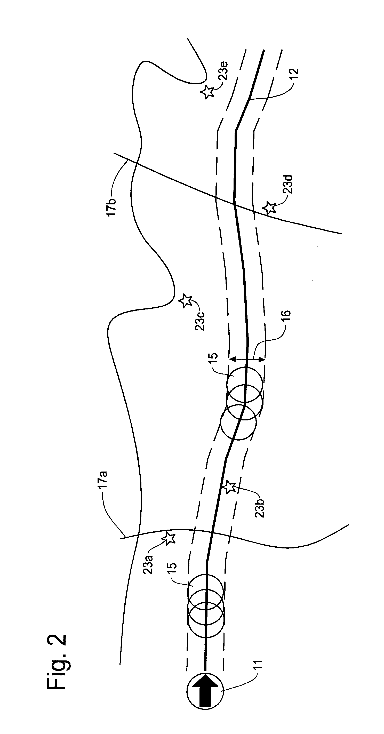 Method and apparatus for navigation system for searching selected type of information along route to destination