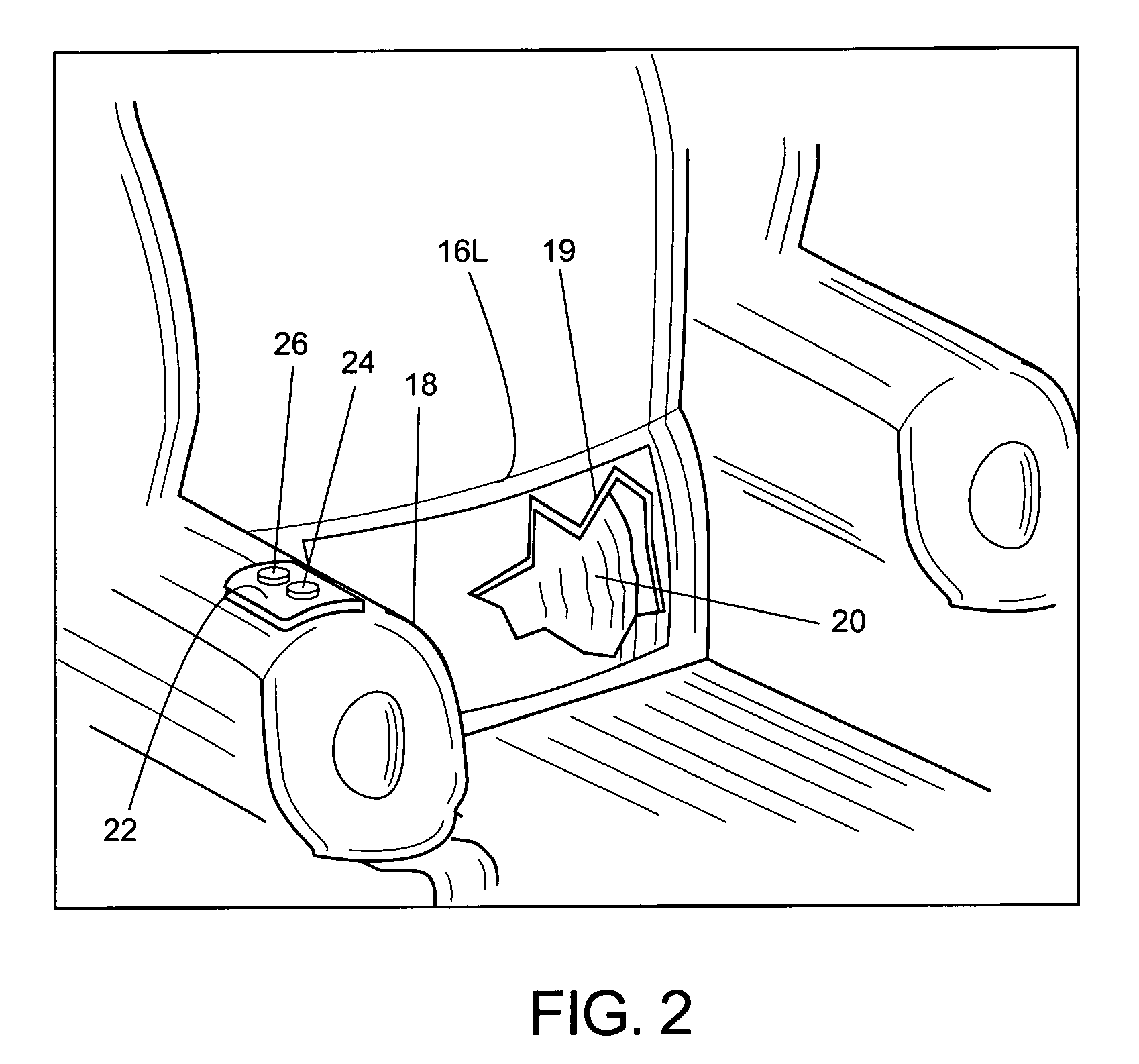 Reclining rocker chair with inflatable lumbar support