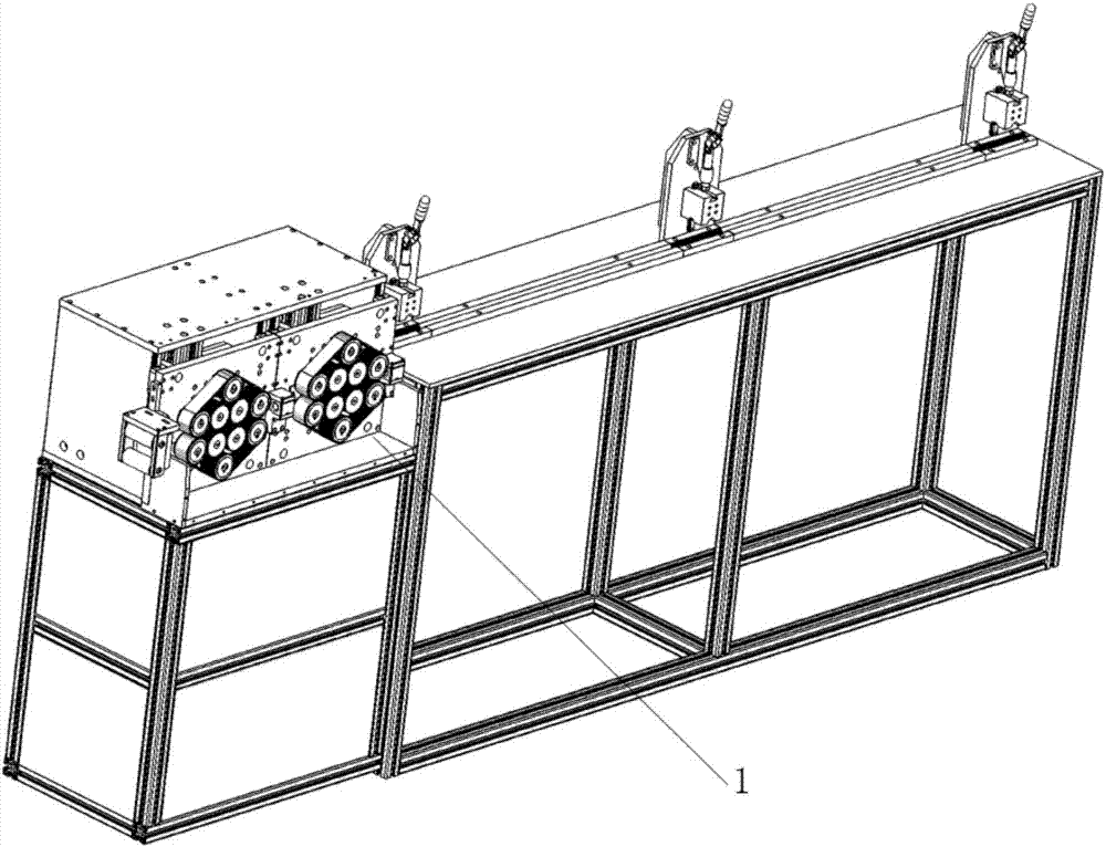 Corrugated pipe threading device