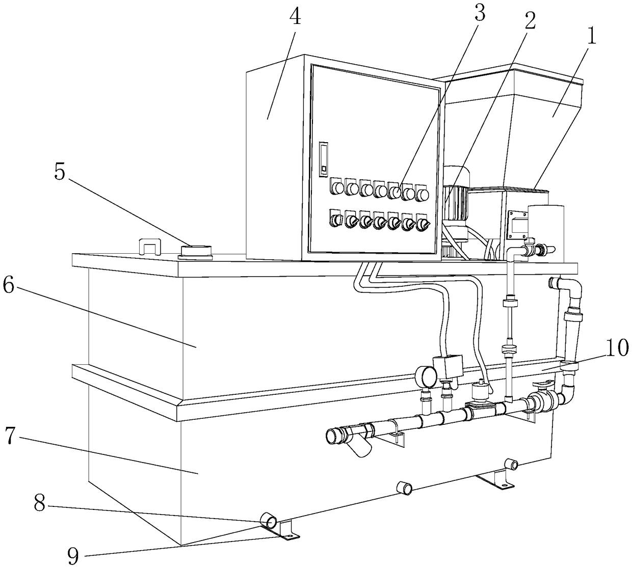 Industrial wastewater rapidly-processing device used for reducing sewage discharge