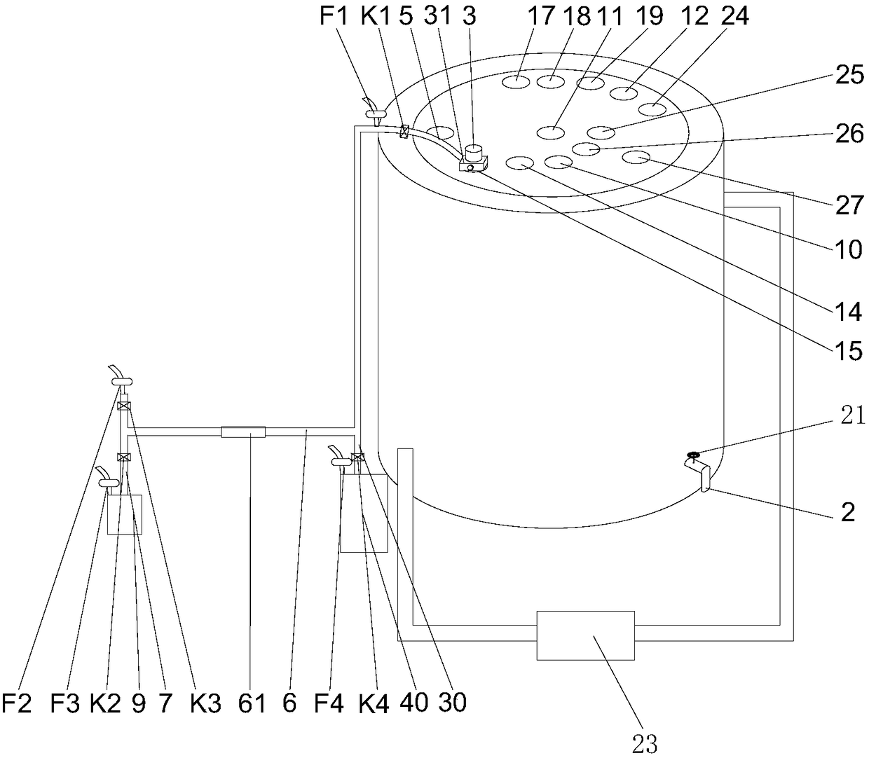 Microcarrier biological reaction tank and method for culturing porcine circovirus type II by microcarrier biological reaction tank