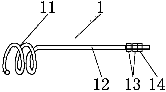 Hanger of anti-falling rope and tower with anti-falling device