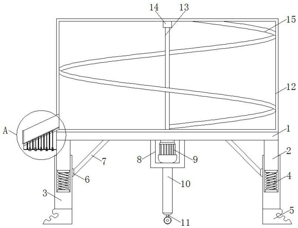 A municipal anti-blocking material and stable working concrete mixer