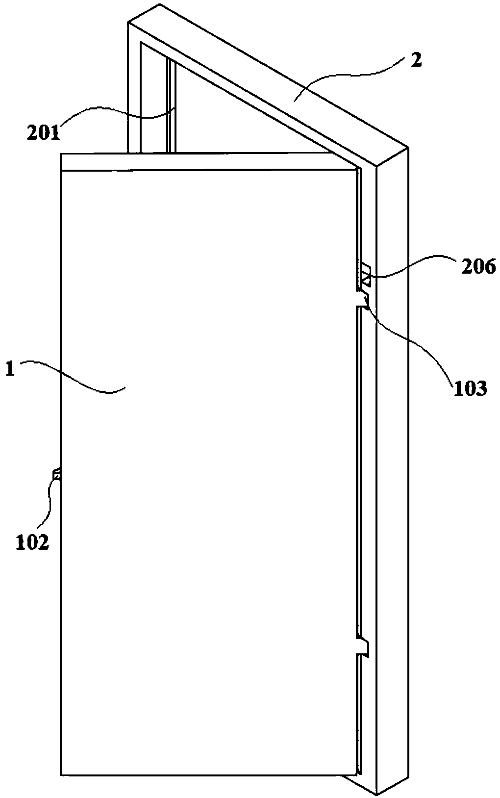 A door with fixed angles