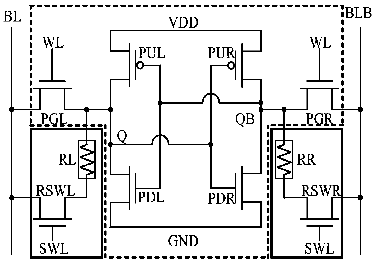 Average 7t1r non-volatile static random access memory unit