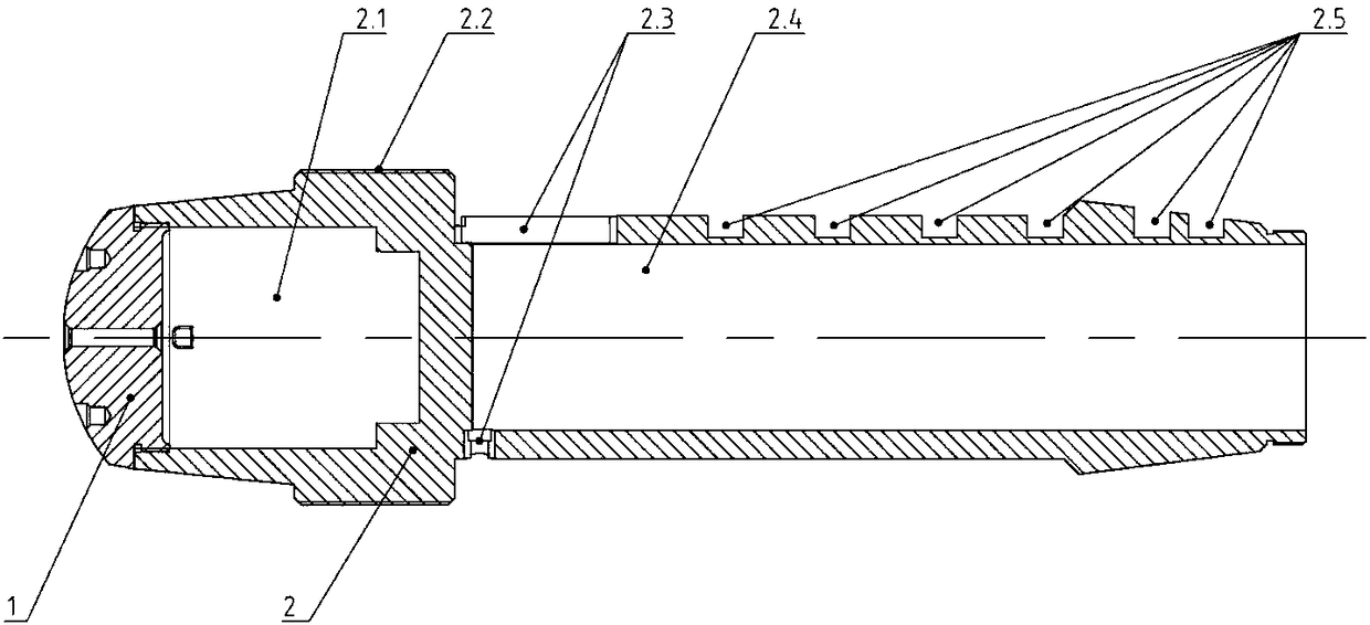 Testing device for high-axial-overload test of energetic materials