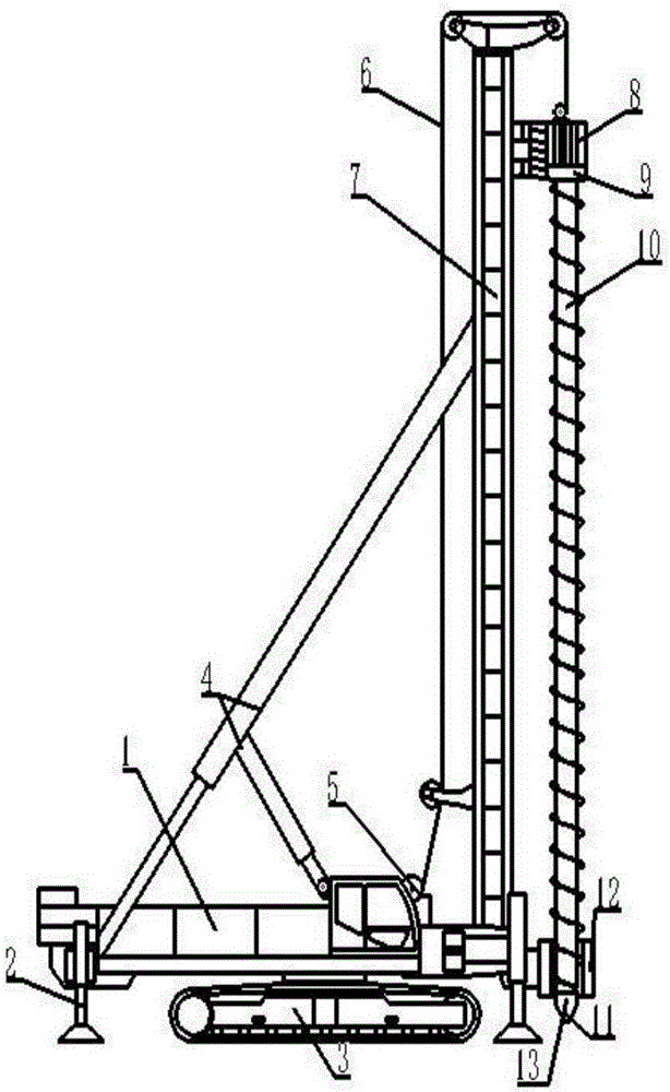 Drilling rod designed on the basis of Lelord triangle principle and multi-function drilling machine