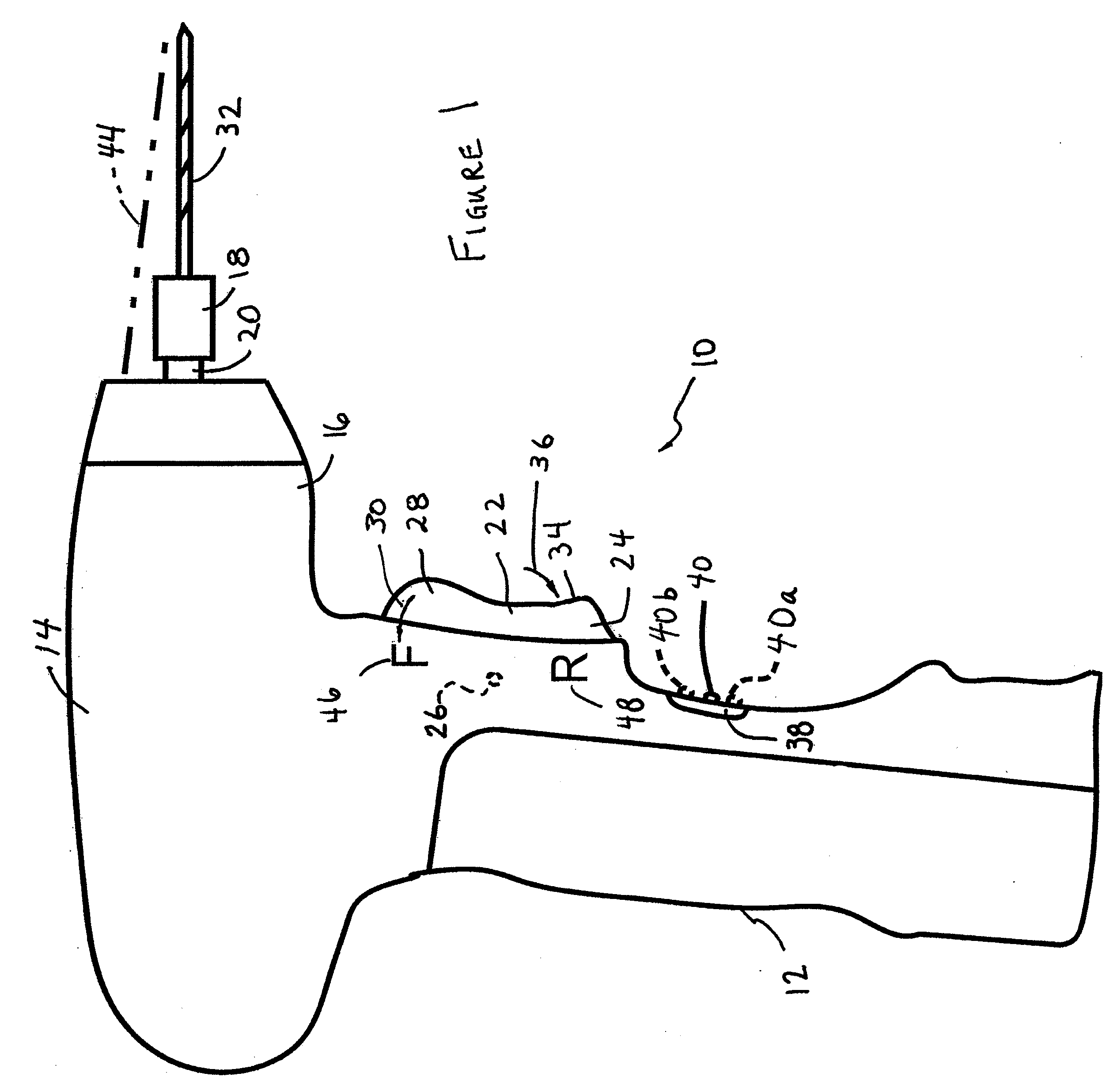 Portable electric drill with directional indicators