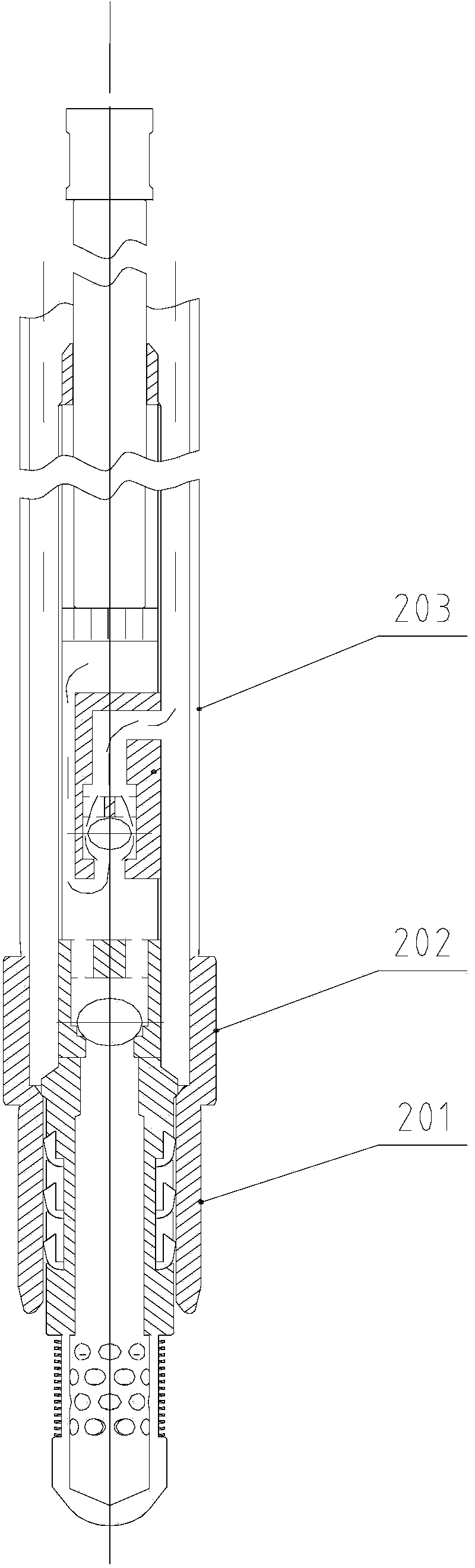 Anti-blocking throw-in type draining pump of coal-bed gas well