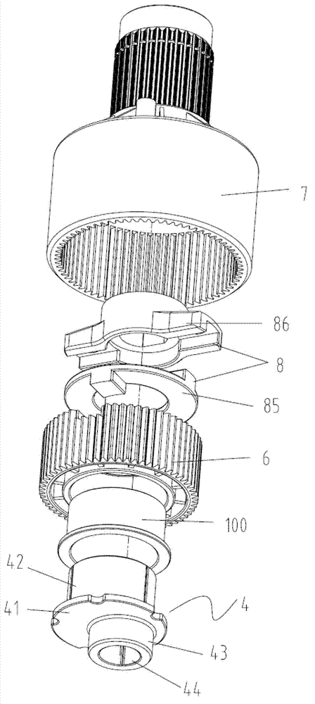 Motor assembly for vertical axis washer