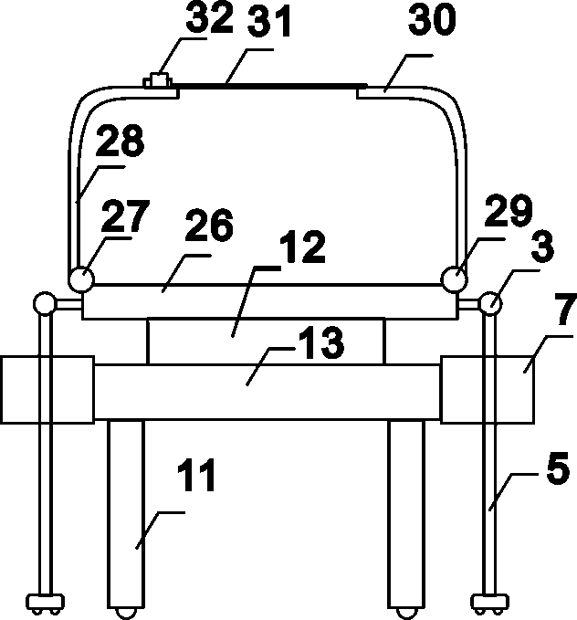 Protecting type medical surgical nursing hospital bed and surgery patient moving method