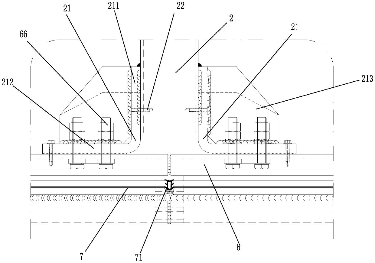 Large-span horizontal bright vertical hidden frame curtain wall system with short edge support and long edge without support and installation method thereof