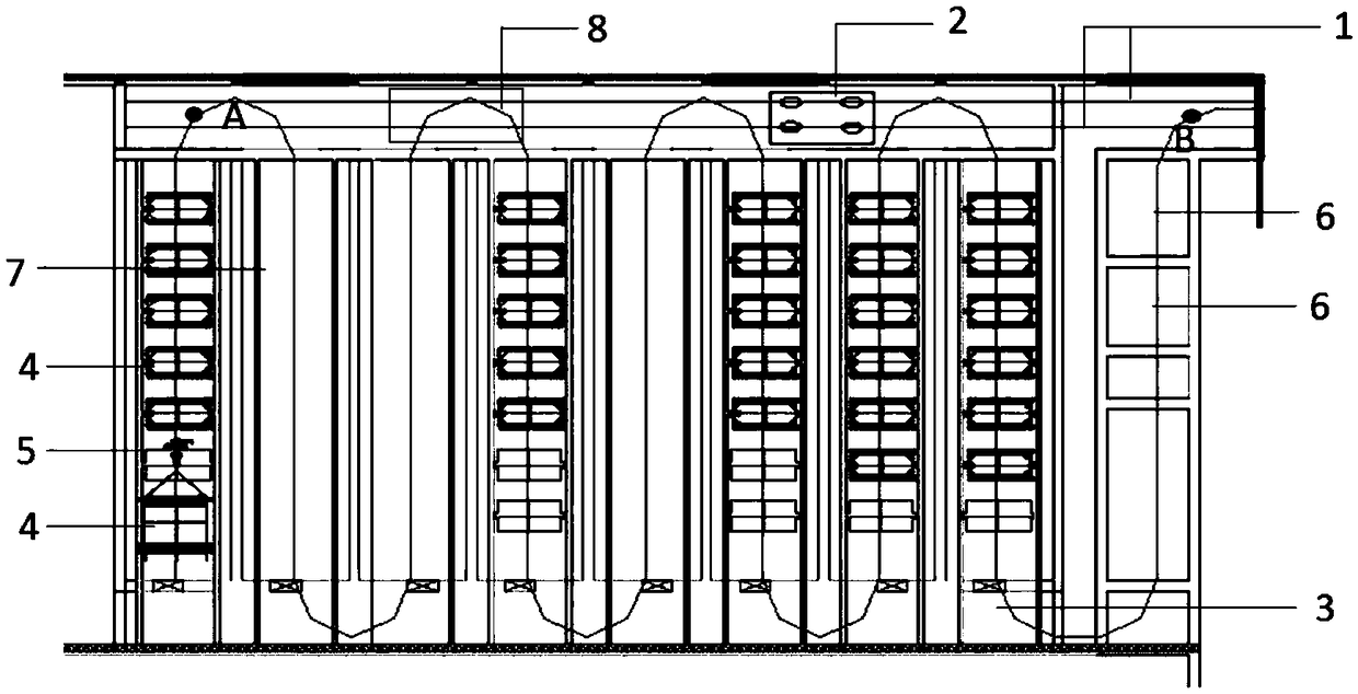 MBR membrane set device hoisting system of membrane workshop of buried sewage treatment plant and application of MBR membrane set device hoisting system