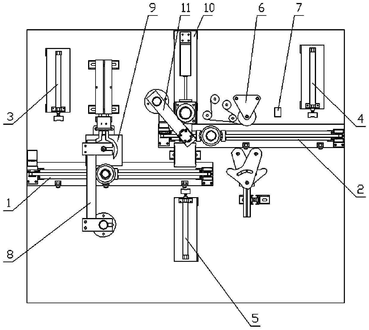 Empty bottle feeding, filling and packaging automatic production line