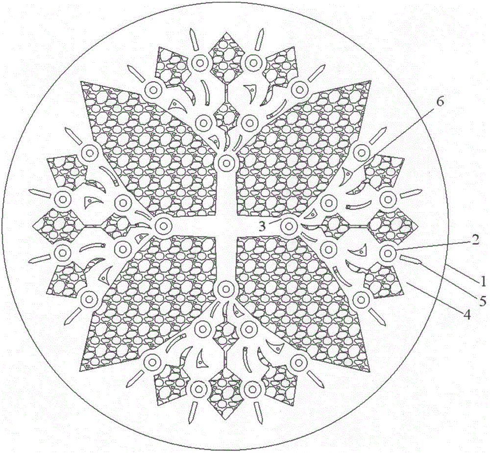 Three-dimensional space dense layout vertical-axis quadruple wind channel wind power generation system