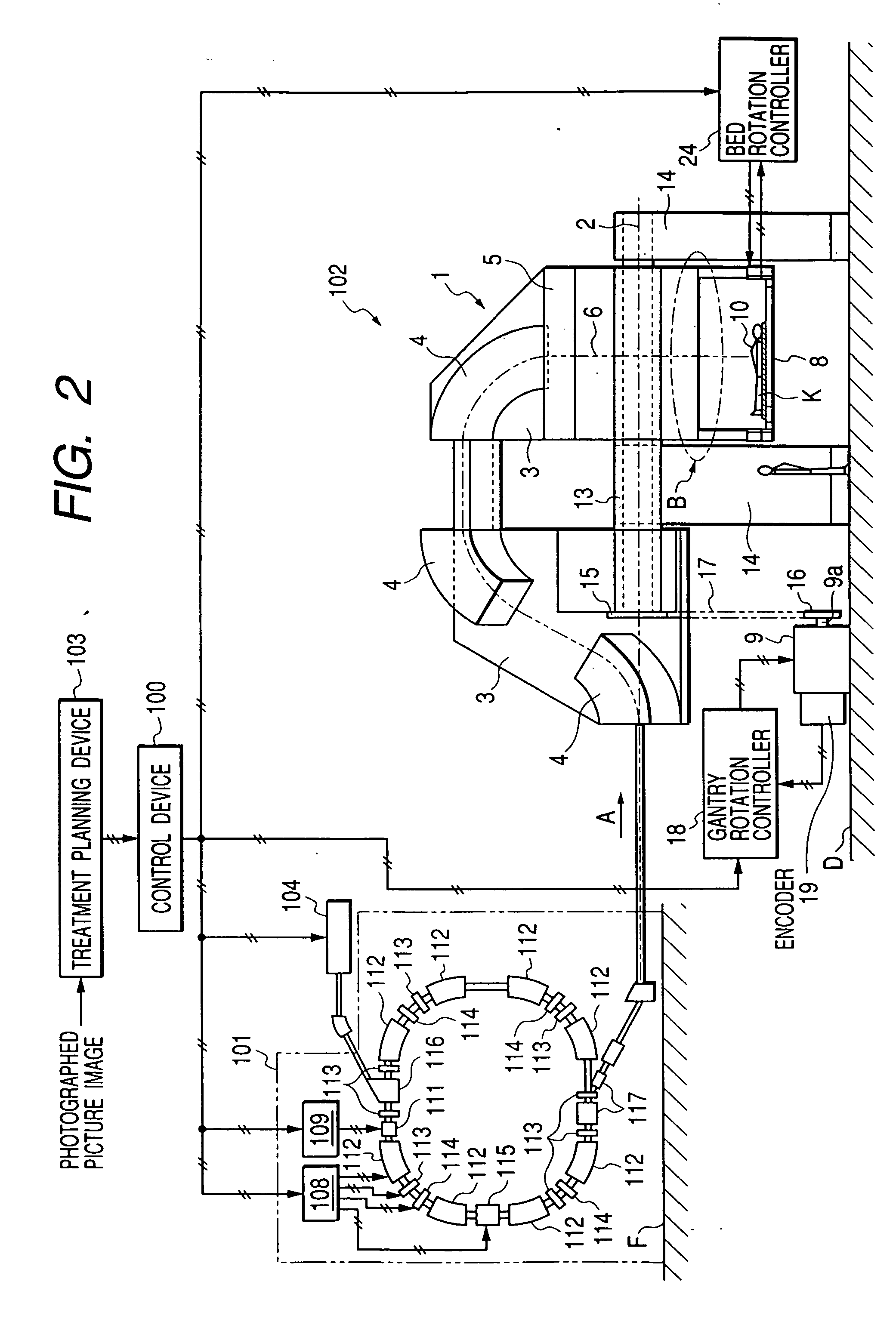 Medical charged particle irradiation apparatus