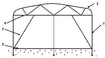 Semicircular steel frame structure