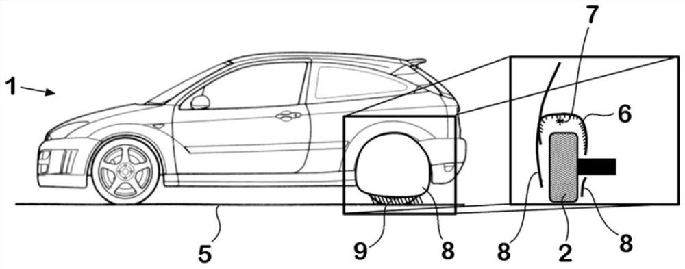 motor vehicle with dust collector