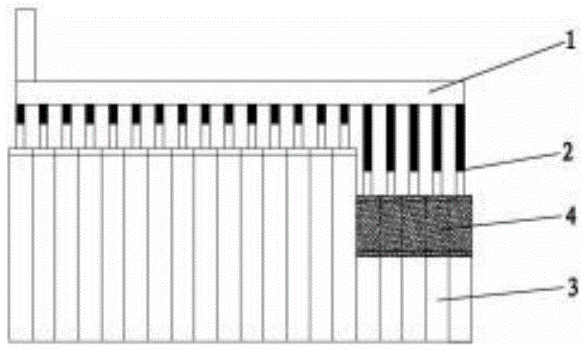 A row-type carbon fiber heating tube