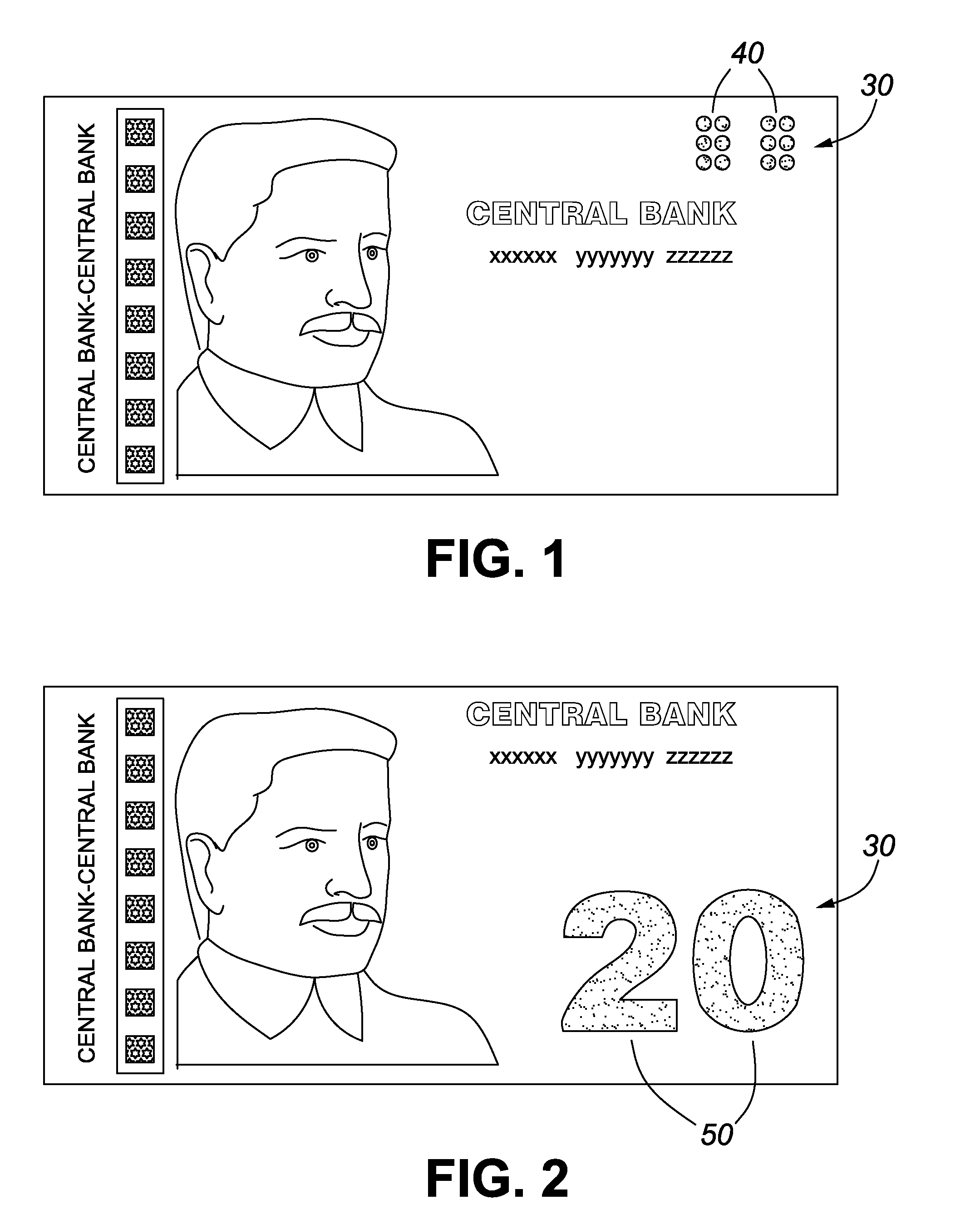 Composition for printing tactile features on a security document