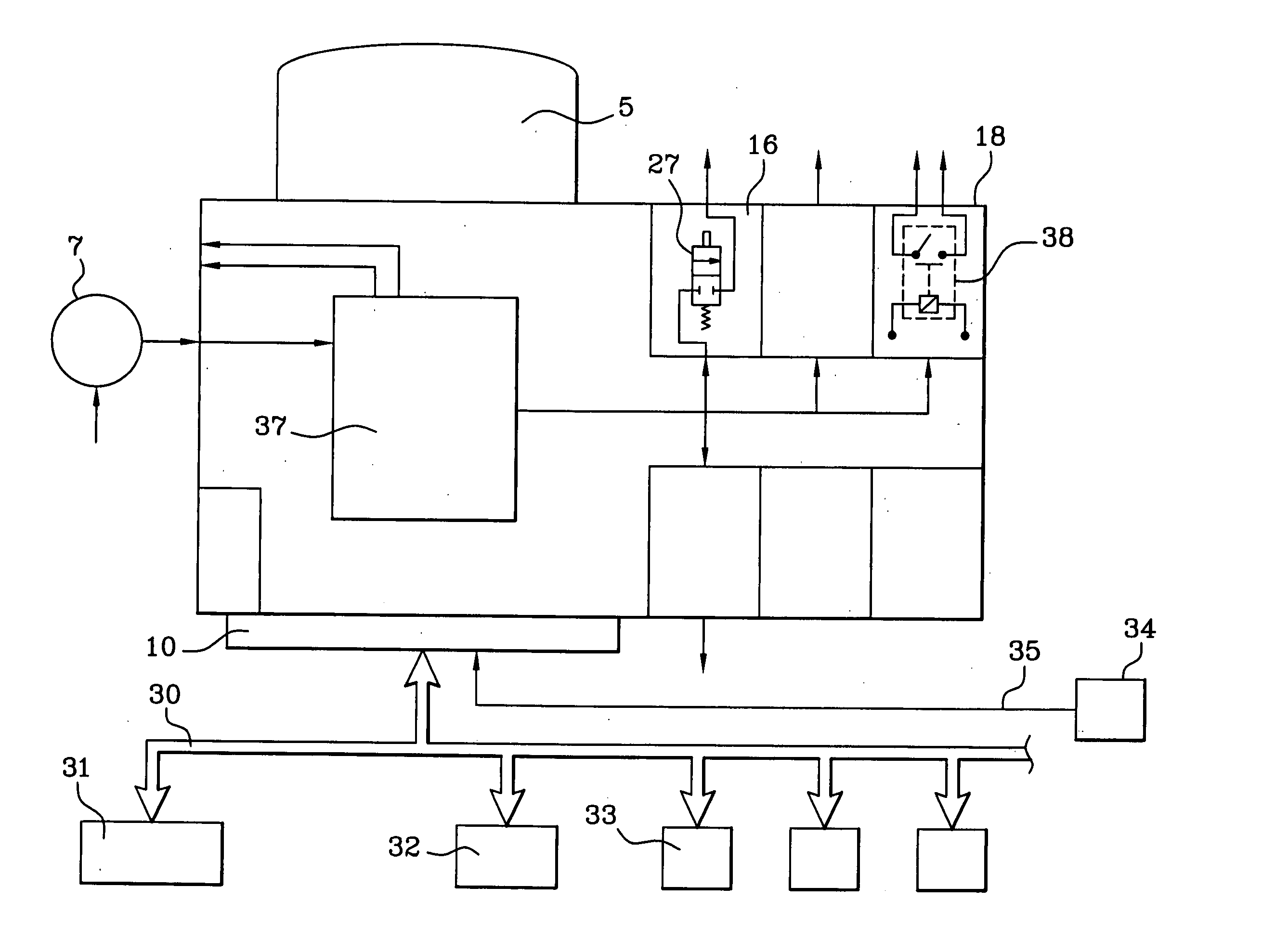 Compressed air treatment device that is designed to be installed in an industrial vehicle