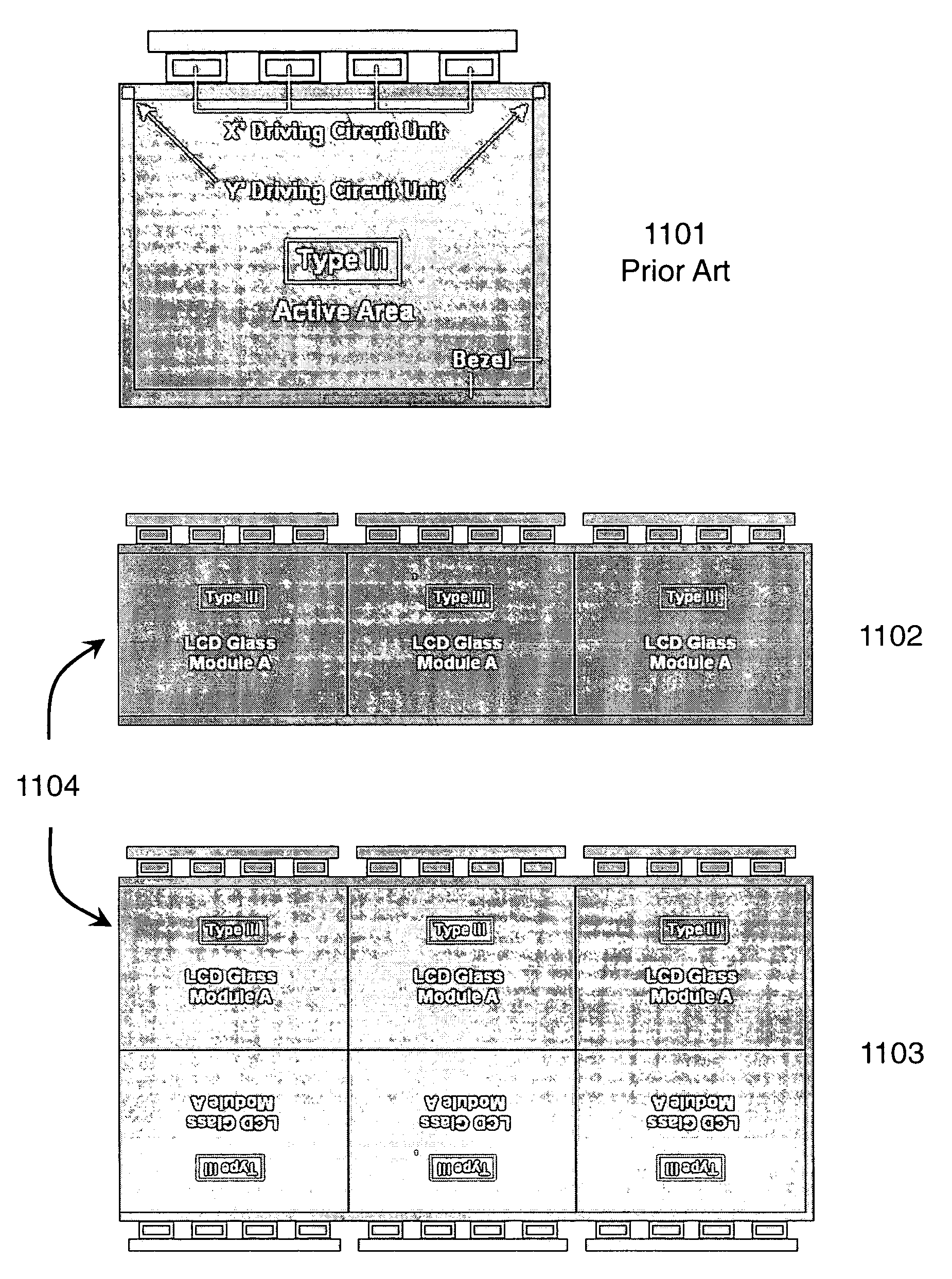 Multi-panel monitor displaying systems