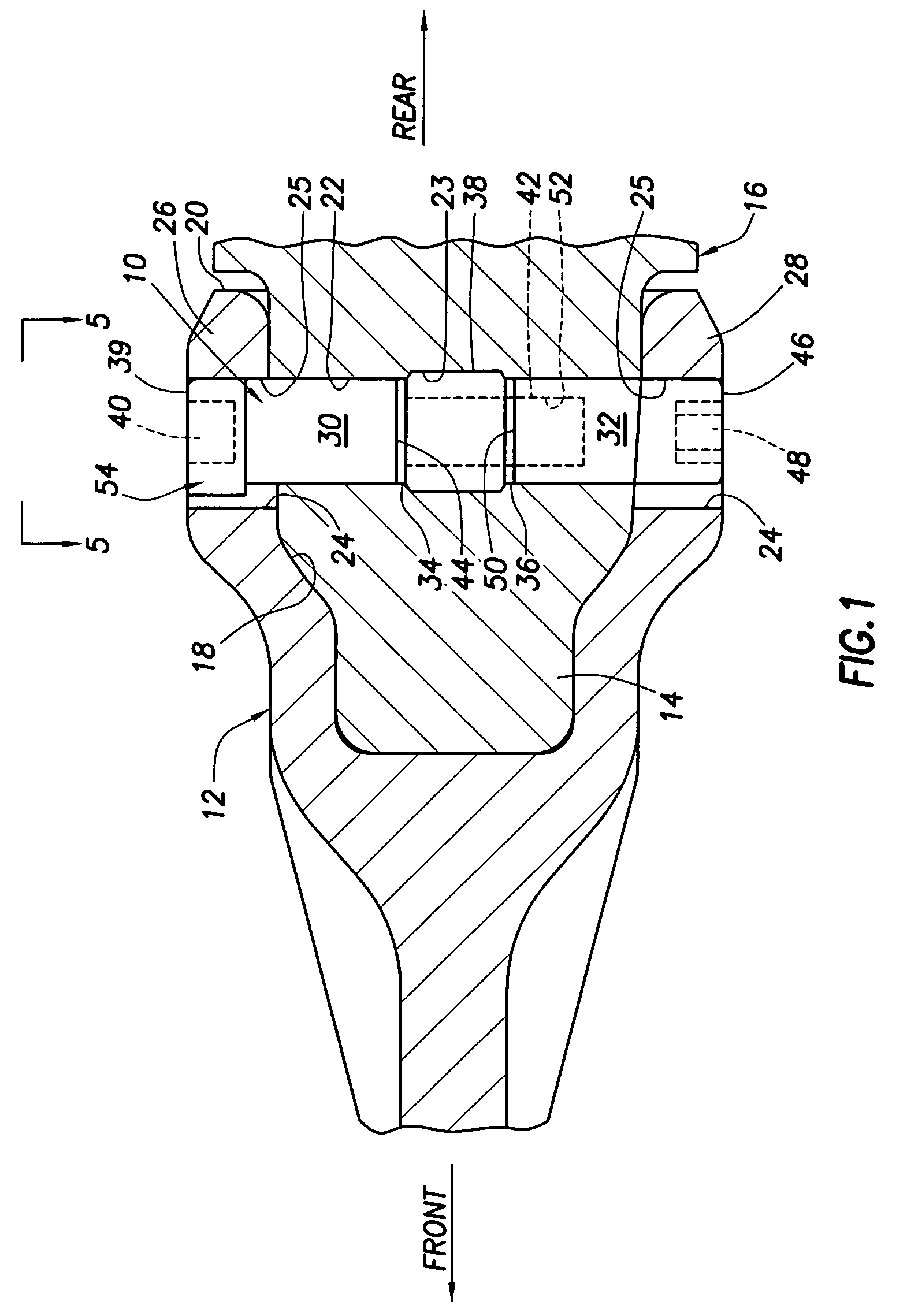 Cammed connector pin assembly and associated excavation apparatus