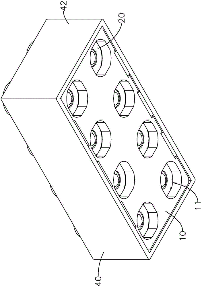 High-light-transmitting light-emitting building block