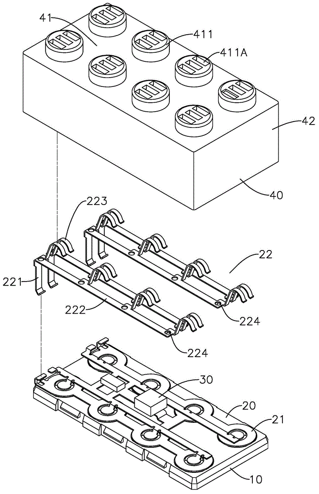 High-light-transmitting light-emitting building block