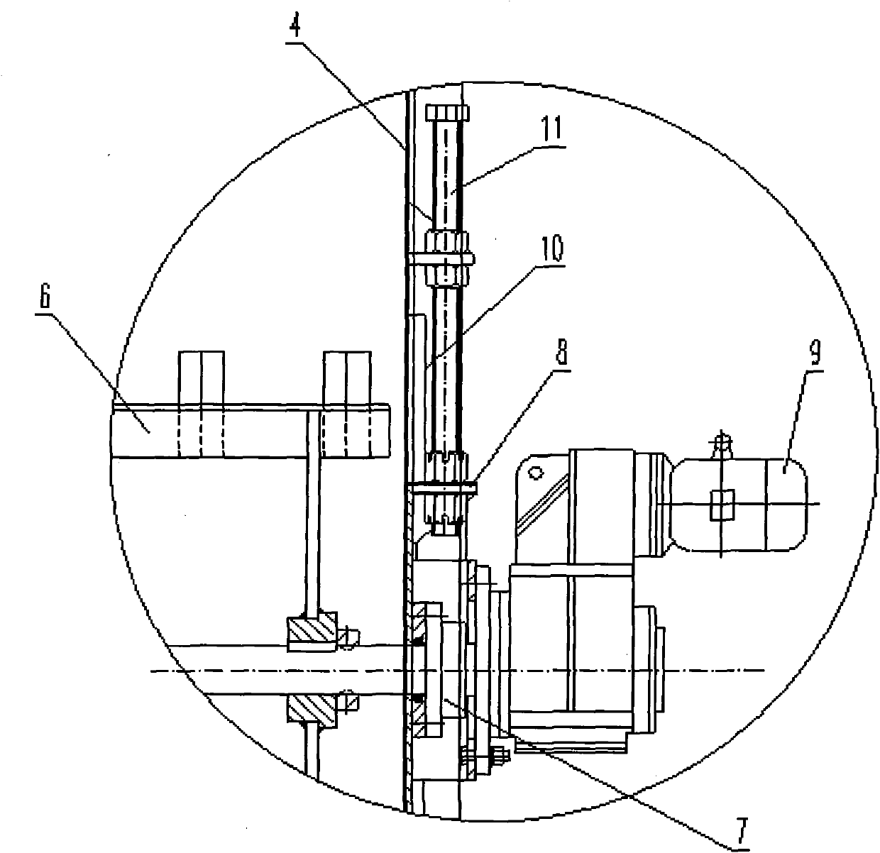 Horizontal cooling silo