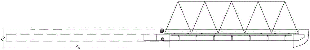 Telescopic movable bridge and using method