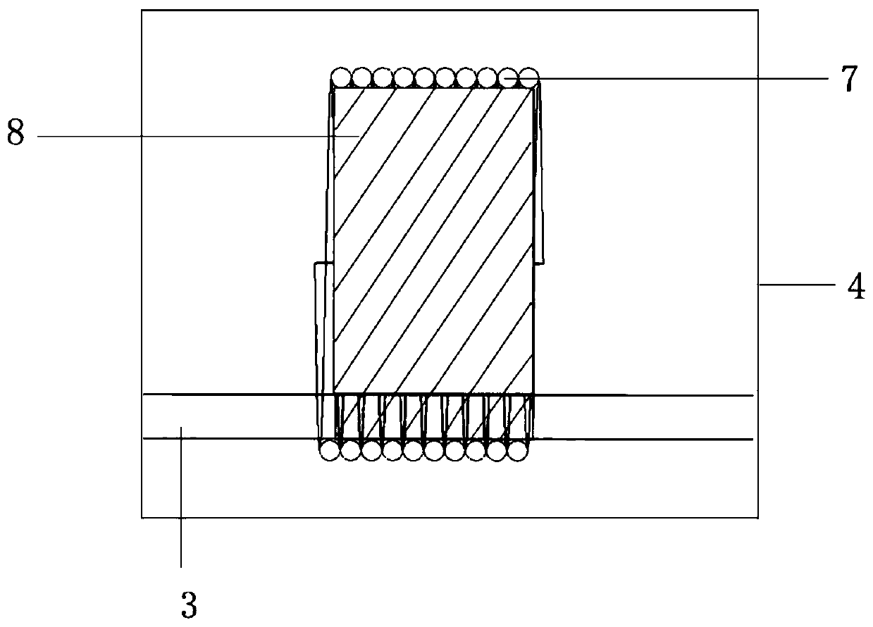 Inductance type magnetic nanometer material sensor and manufacturing method