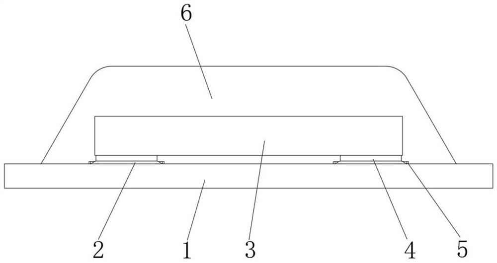 LED flip chip packaging device and packaging process thereof