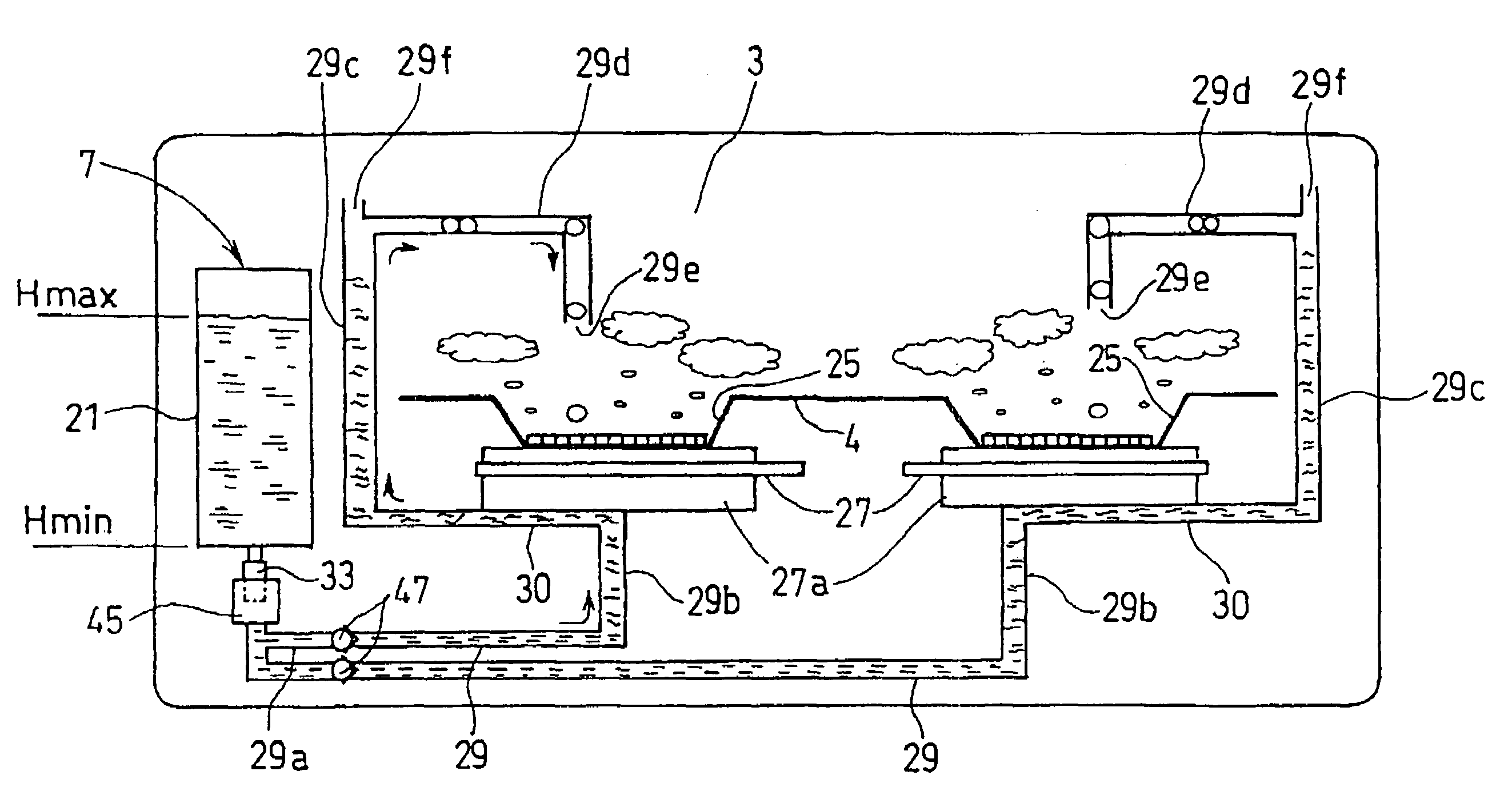 High frequency heating device with steam generating function