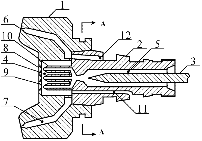 Spray gun spray nozzle capable of realizing minuteness atomization