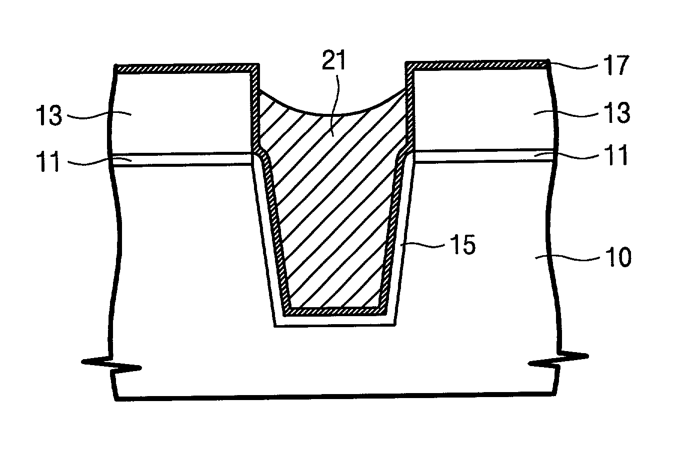 Method of forming an insulating layer in a trench isolation type semiconductor device