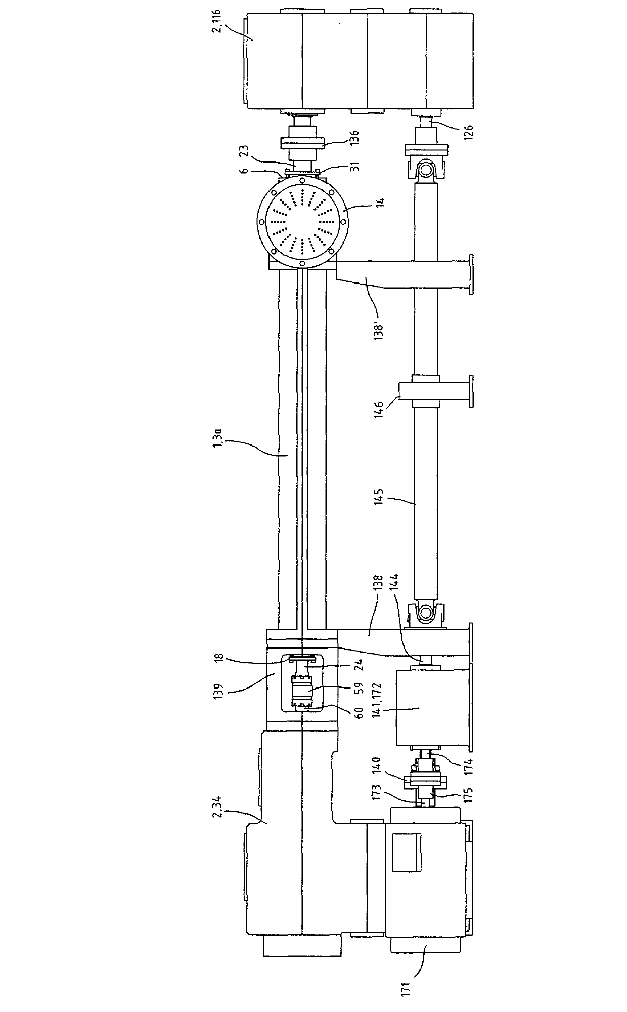 Parallel counter-rotating intermeshing twin-screw extruder